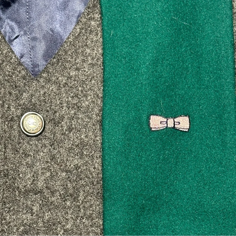 Eden Park Wool-Blend Heritage Kick-Off 1987 Button Up Vest Waistcoat, Mens Large - Picture 4 of 12